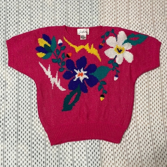 Vintage Sweaters - Vintage 80s Jaclyn Smith Knit Pink Sweater